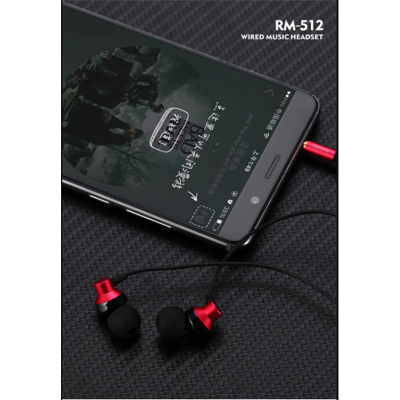 Picture of Remax Earphone Rm 512 Earphone (Black)