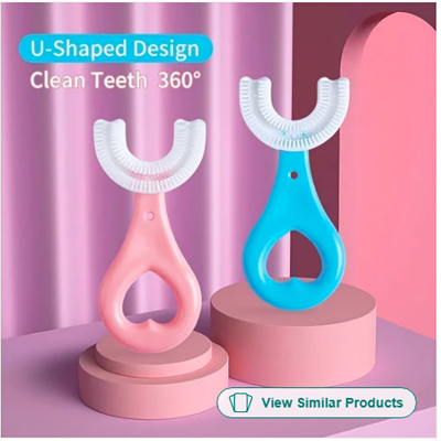 Picture of U-shaped Child Toothbrush Teethers Soft Silicone Baby Brush (Multicolor)