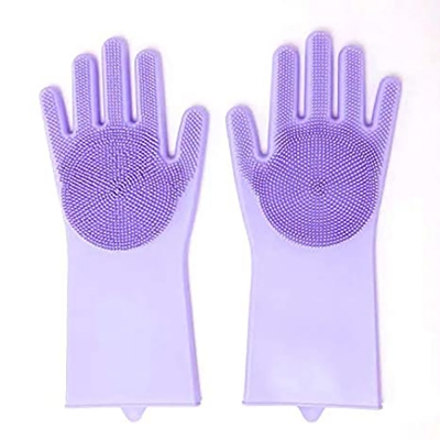 Picture of Magic Silicone Dish Washing Gloves (Multicolor)