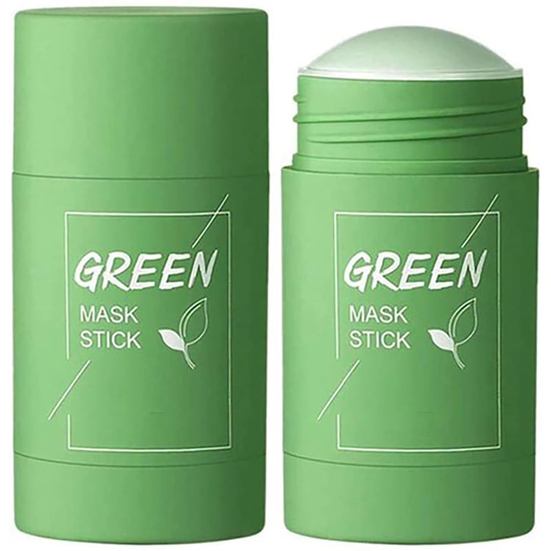 Picture of Green-Tea-Mask Stick Nourish Skin Organic Clay Mask Stick Oil Control Moisturizinge Brighteninge Detoxifying Acne Remover - Face Mask (Face,Others)