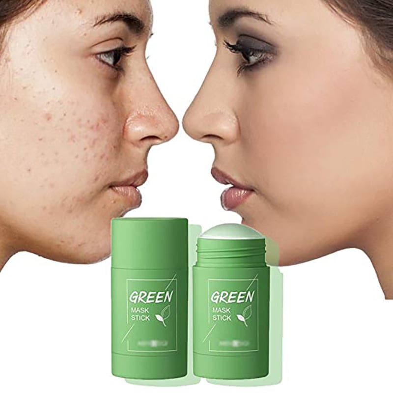 Picture of Green-Tea-Mask Stick Nourish Skin Organic Clay Mask Stick Oil Control Moisturizinge Brighteninge Detoxifying Acne Remover (Face,Others)