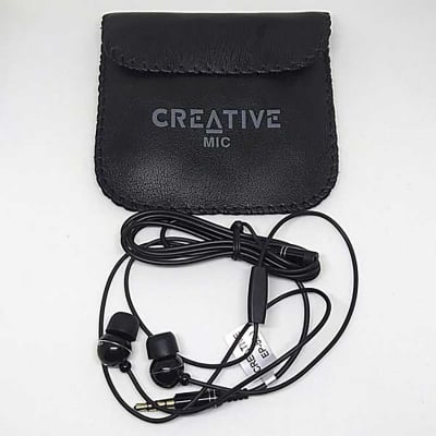 Picture of Orignal Creative High Bass Audio Earphone with Pouch EP-530 - Black (Black)