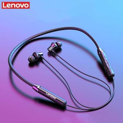 Picture of Lenovo HE05 Bluetooth 5.0 Magnetic Neckband Earphones (Black)