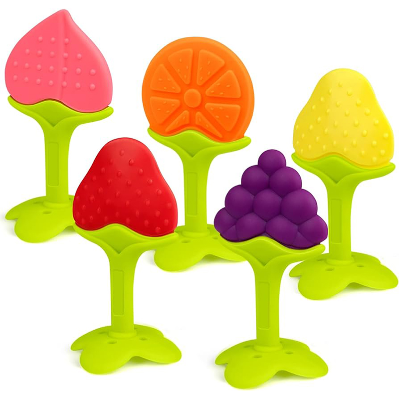 Picture of Food grade Silicone Baby Teether Silicone Baby Teether Chew Tooth Toys Newborn  Baby Teether  for Baby (Multicolor)