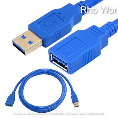 Picture of SUPER FAST USB EXTENSION CABLE FOR PC, LAPTOP, SMART TV, MAC-1.5 Meter (Multicolor)