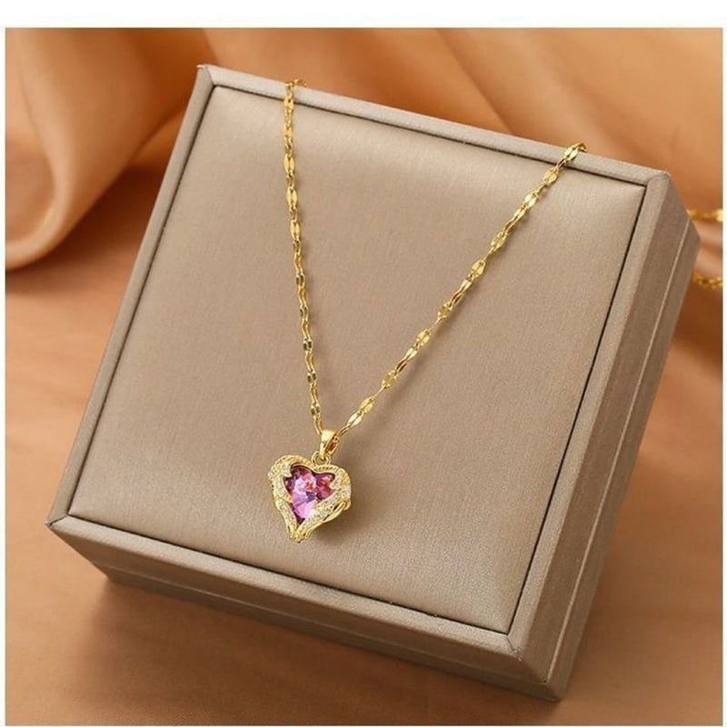 Picture of High Quality Love Neckless Clavicle Chain Design Neckless For Girl 100% Color Guarantee (Gold)