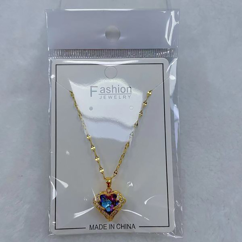 Picture of Ocean Heart Lucky Love Neckless for Stylish Girls or Women (Gold,Adjustable)