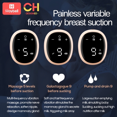Picture of Electric Breastfeeding Pump Anti-Back Flow Breastfeeding Pump Low Noise Hands-Free Breastfeeding Pump Portable Rechargeable (Multicolor)