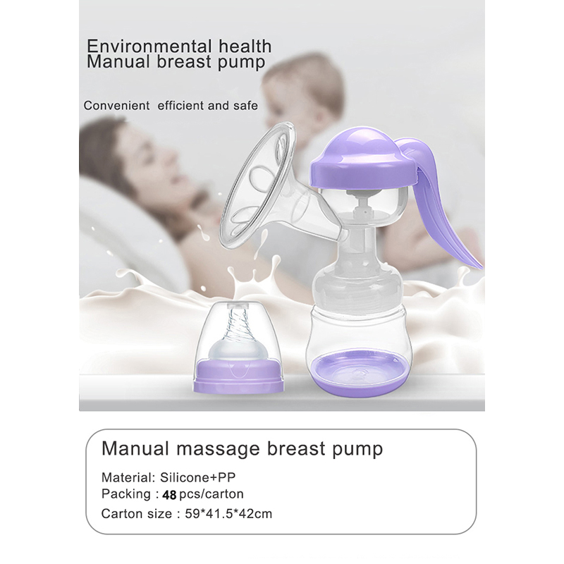 Picture of 2 in 1 Breastfeeding Pump and Bottle Manual Portable Breastfeeding Milk Pump-1Set (Multicolor)