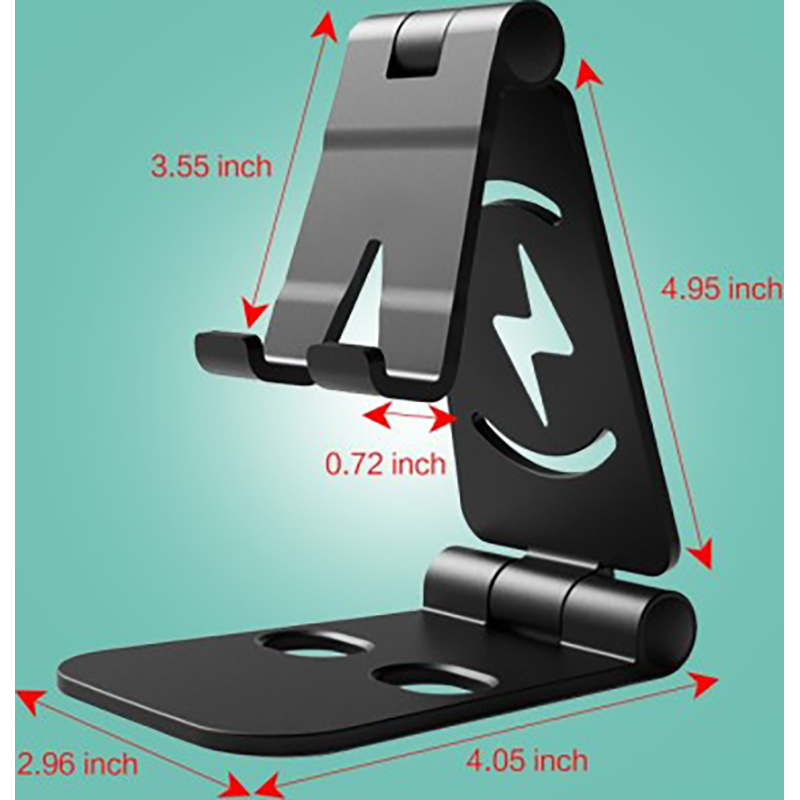 Picture of New Lazy Phone/Tablet Bracket Holders Non-Slip Stands Portable Folding Adjustable Rotatable Stand (Black) (Multicolor)