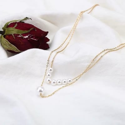Picture of Double Layer Choker Necklace for Women jewelry set for women Necklace for Women necklace for women set necklace set for women simple (Gold,Adjustable)