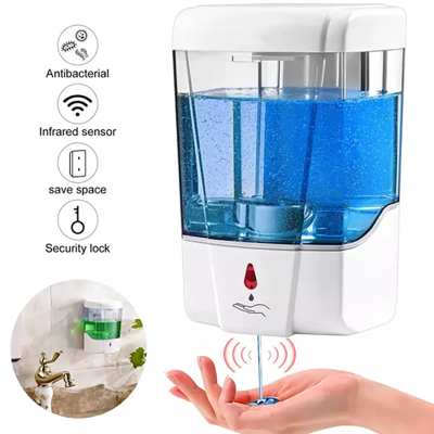 Picture of Automatic Rechargeable Soap/Sanitizer Dispenser Touchless Foaming Liquid Soap Dispenser Android Charger 300ml/600ml Capacity Infrared Sensor 3 Adjustable Dispensing Volume Hands Operated for Bathroom Kitchen (White)