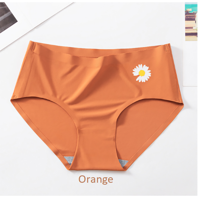 Picture of Imported Ice silk comfortable long time useable panty underwear for women - One Piece (Orange,Int:M)