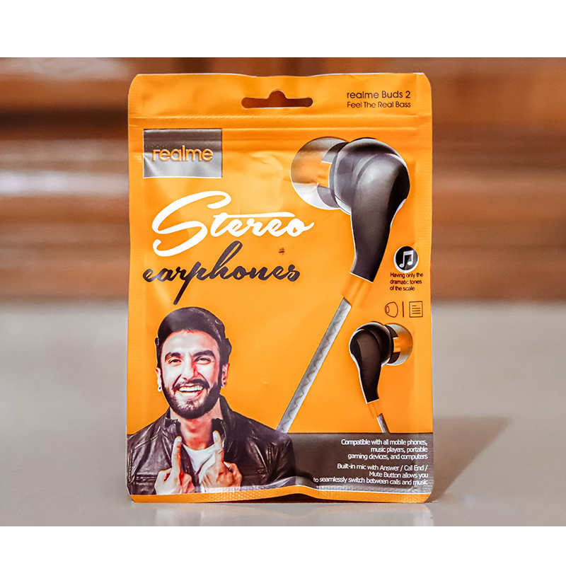 Picture of Realme buds 2 Wired Earbud In-ear Stereo Earphones for Smartphones (Black)