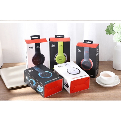 Picture of P47 Headband Foldable Stereo Bluetooth Headphones Wireless Headset (Multicolor)