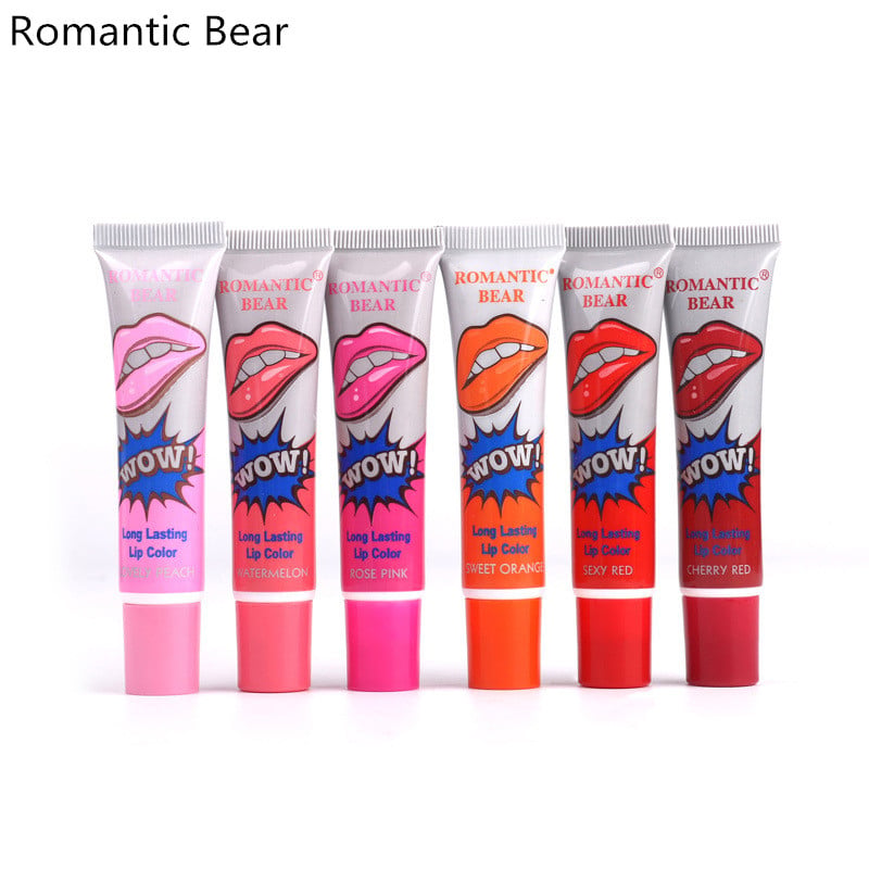 Picture of Romantic Bear Wow Lipstick  (All Color Set -6Pcs) (Charry Red, Sexy Red, Watermelon Red, Rose Pink,  Lovely Peach, Sweet Orange)