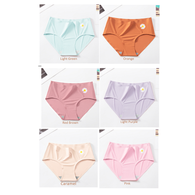 Picture of Imported Ice silk comfortable long time useable panty underwear for women - One Piece (Orange,Int:M)