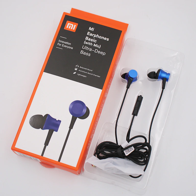 Picture of For MI Earphone Basic with Ultra deep bass and mic Earphone (Black)