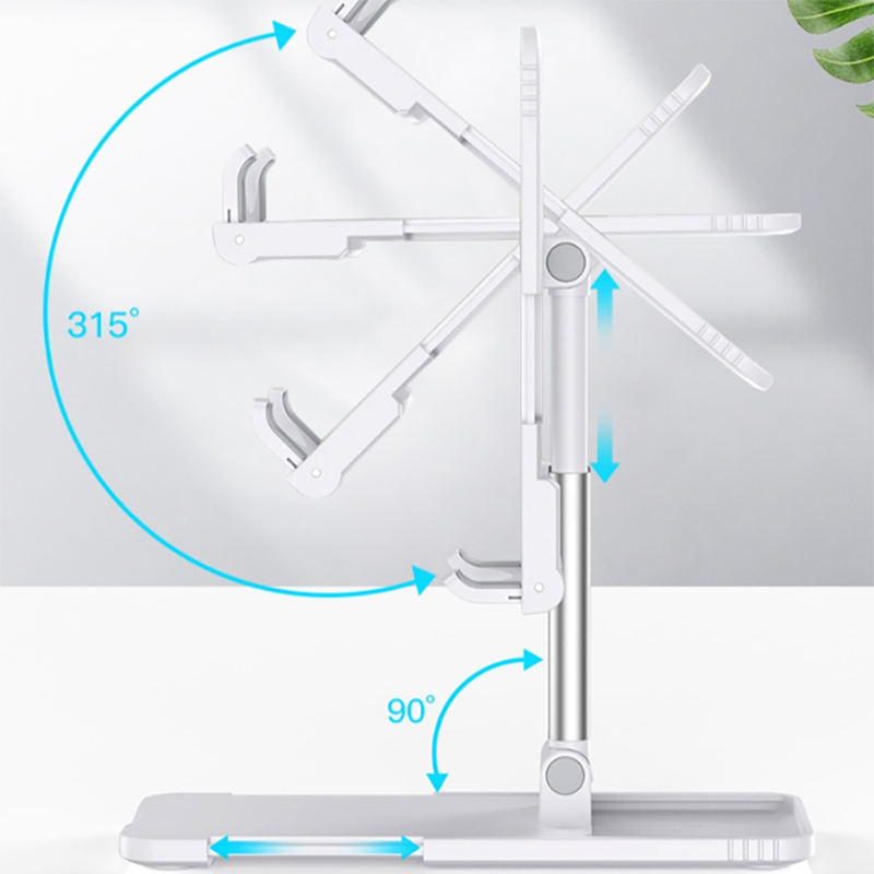 Picture of Folding Desktop Phone & Tab Stand-White (White)