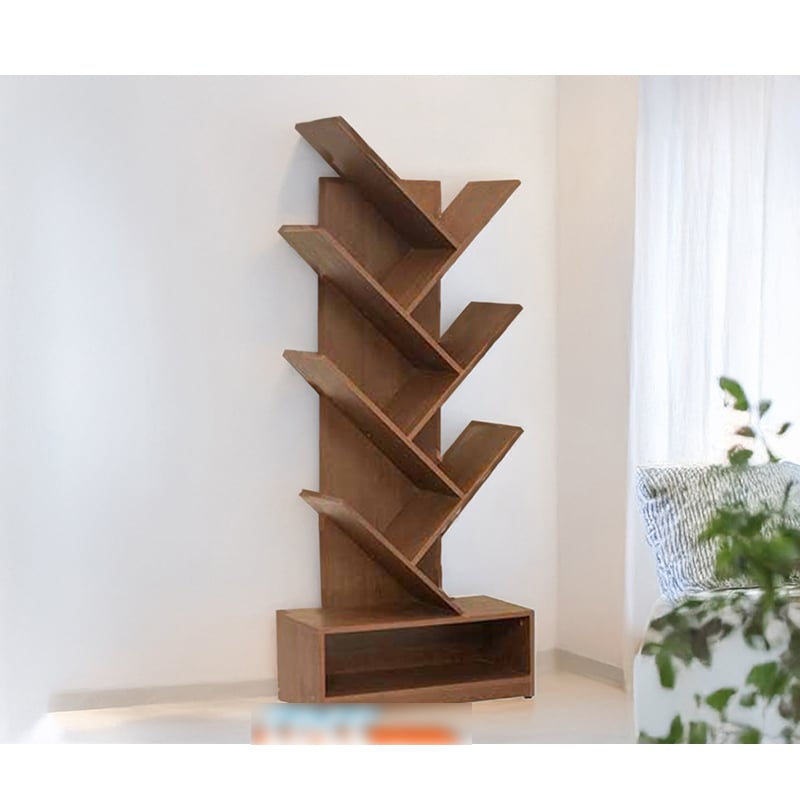Picture of Furniture Express Modern Display Rack | Shelves Rack | Book Shelf Corner | Large Storage Shelf by Best Quality Furniture - Minimalistic Sophistication-h60 w18 d6 inch