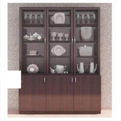 Picture of Furniture Express Newfangled - Showcase With Crockery Display Unit with 3 door Storage Cabinet by Best Quality Furniture - Furniture & Decor