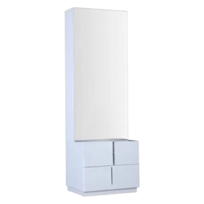 Picture of Furniture Express Nifty Niche - Modern Home Furniture Vanity Dressing Table with Drawers | Inner shelves Storage - Furniture & Decor- Delights-h70 w24 d12 inch