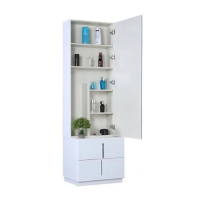 Picture of Furniture Express Nifty Niche - Modern Home Furniture Vanity Dressing Table with Drawers | Inner shelves Storage - Furniture & Decor- Delights-h70 w24 d12 inch