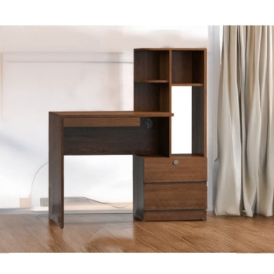 Picture of Furniture Express High Quality Computer Table | Study Table | Reading Table | Laptop Table with Two Drawes & Shelves Storage by Best Quality Furniture