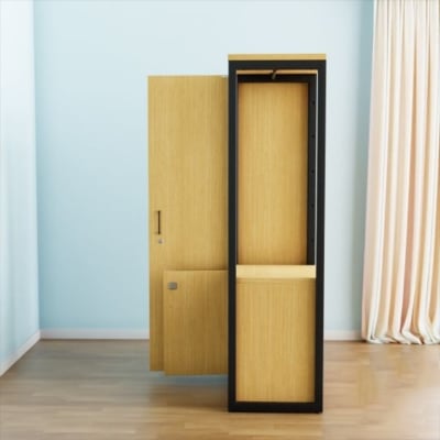 Picture of Furniture Express Newfangled - Single Door Wardrobe with Large Cabinet & Cloth Stand by Best Quality Furniture - Furniture & Decor - Modern and Trendy
