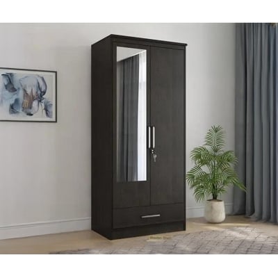 Picture of Furniture Express Highly Vital - Modern Two Doors Almirah with One Side Mirror by Best Quality Furniture - Furniture & Decor - Modern and Trendy
