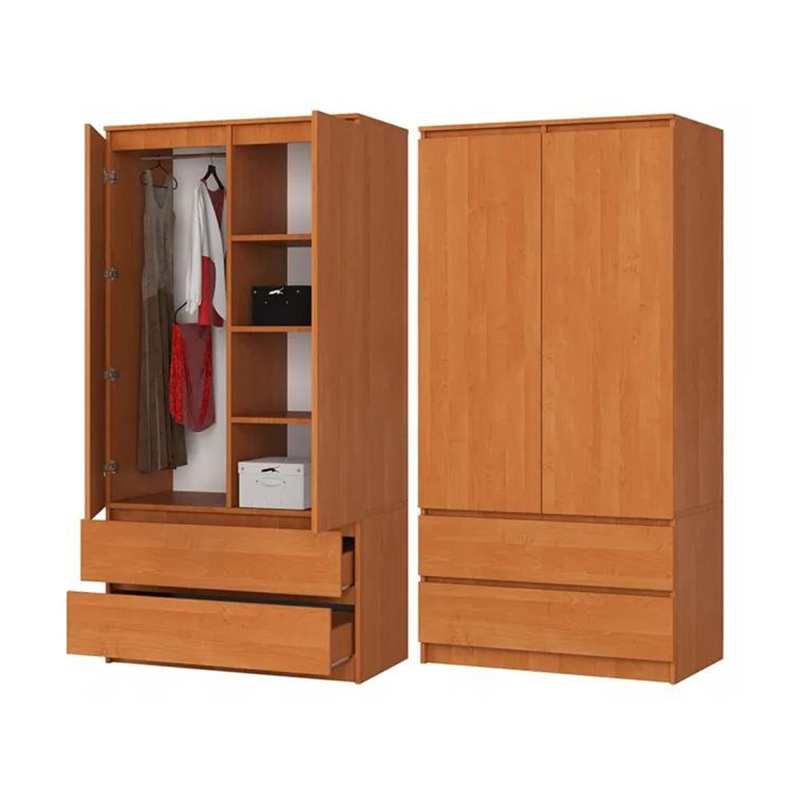 Picture of Furniture Express Premium Design 2 Door with 2 Large Drawer Almira/Wardrobe H70+ L30 + W14 by Best Quality Furniture - Minimalistic Sophistication