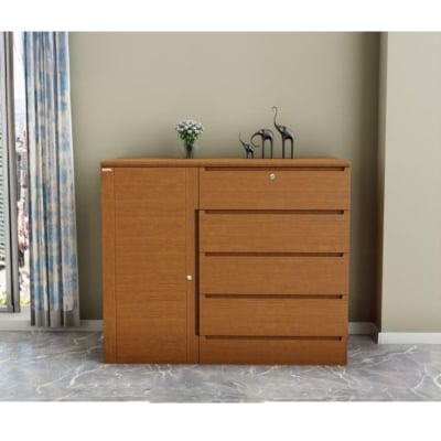 Picture of Furniture Express Modern Wardrobe with Five Drawers & Large Cabinet Drawer | Bedroom Furniture by Best Quality Furniture - Minimalistic Sophistication