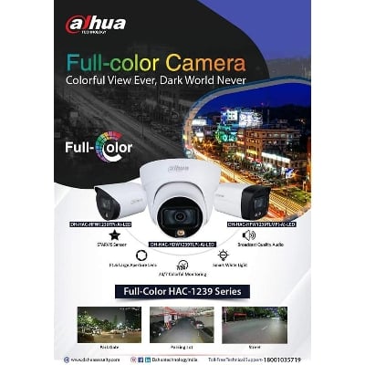 Picture of DH-HAC-HFW1209CP-A-LED 2MP Full Color Bullet Audio Camera full Metal Bodym