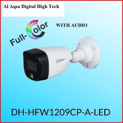 Picture of Dahua DH-HAC-HFW1209CP-A-LED 2MP HD Day/ Night Full-Color Audio Starlight Bullet Camera - White