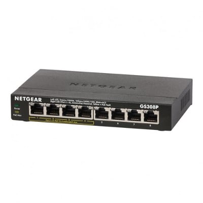 Picture of 8-Port Gigabit Unmanage Desktop Switch (4- Port PoE) (PoE Budget 53W) GS308P