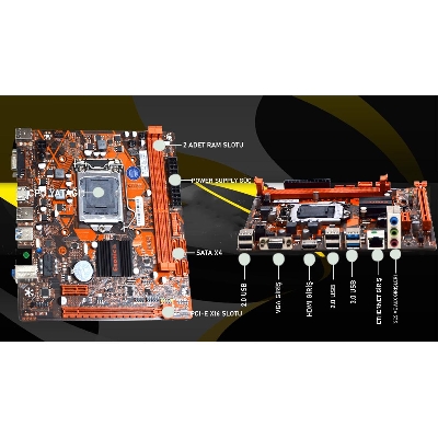 Picture of Esonic H61Da1 M.2 Nvme Motherboard With Hdmi - Intact Box - Enjoy A Year Of Brand Warranty