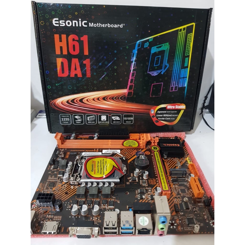 Picture of Esonic H61Da1 M.2 Nvme Motherboard With Hdmi - Intact Box - Enjoy A Year Of Brand Warranty
