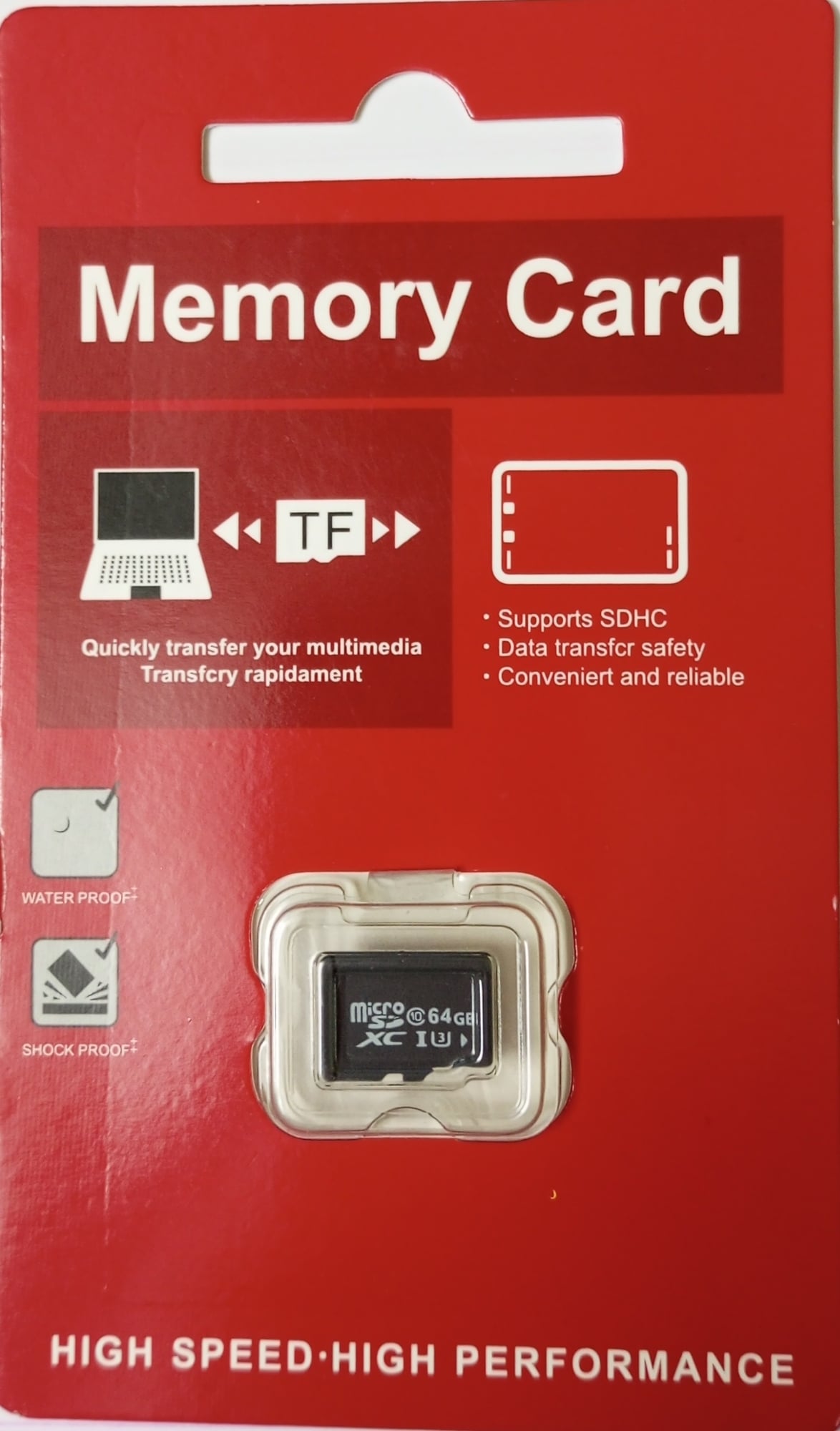 Picture of 64GB MicroSDXC UHS-I U1 Class 10 Memory Card