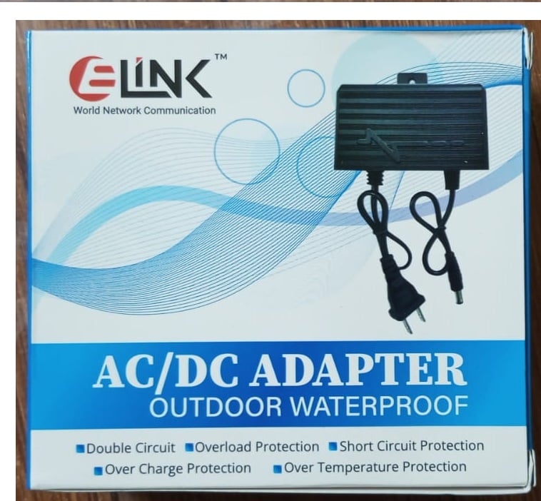 Picture of CCTV Camera Power Supply AC/ DC 12V 2A Double Circuit Adapter - Black
