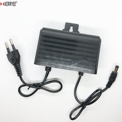 Picture of CCTV Camera Power Supply AC/ DC 12V 2A Double Circuit Adapter - Black