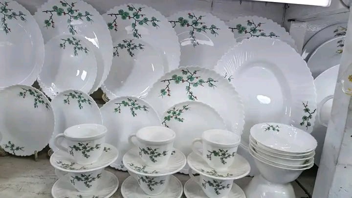 Picture of 52Pcs Pyrex Opal Glassware White Oven Save Dinner Set - Dinner Set