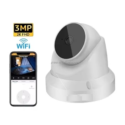 Picture of V380 Q1 3MP H.265 Indoor / Outdoor Dome Pan Tilt WIFI AI IP Camera 360° Night Vision APP Control Motion Detection Home Security Camera Baby Monitor