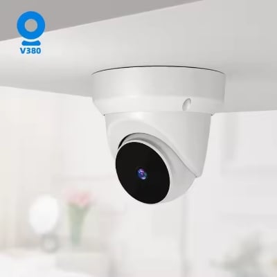 Picture of V380 Q1 3MP H.265 Indoor / Outdoor Dome Pan Tilt WIFI AI IP Camera 360° Night Vision APP Control Motion Detection Home Security Camera Baby Monitor