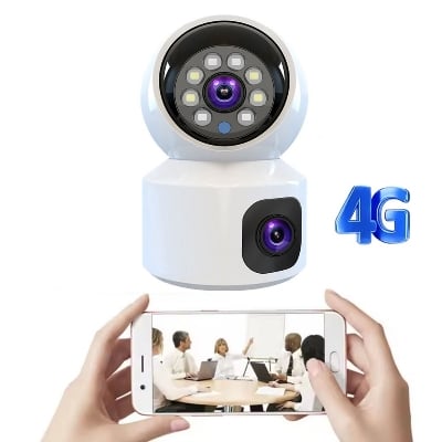 Picture of 360° 2MP  X 2MP 4G, V380 PTZ Dual Lens Smart Wifi IP Camera