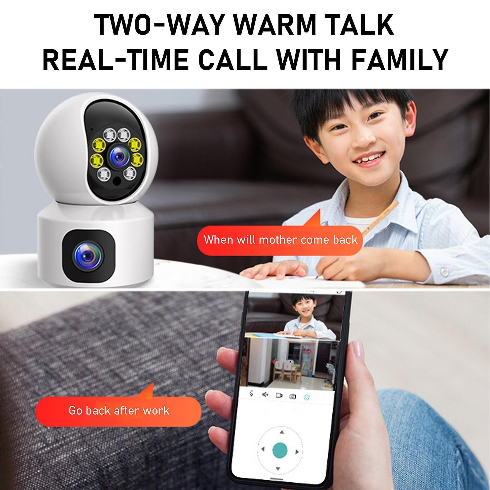 Picture of Dual Lens & Dual Screen,smart Security Camera,1080p Hd V380 WiFi IP CAMRA