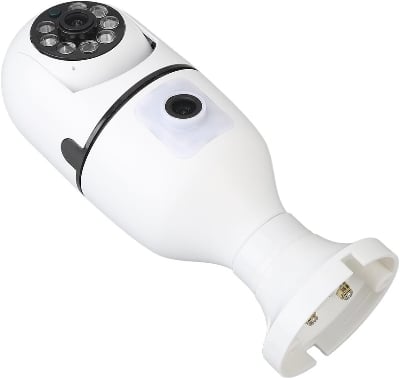 Picture of 2MP Dual Lens CCTV P2p Camera WiFi bulb  Lamp Light Panoramic IP PTZ Network Camera
