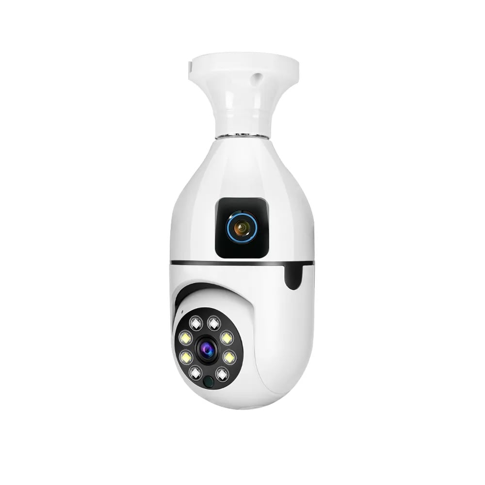 Picture of V380 Pro Dual Lens Dual Screen E27 Bulb Camera Two Ways Audio Color Night Vision Smart Home Security Wireless WIFI Indoor Camera