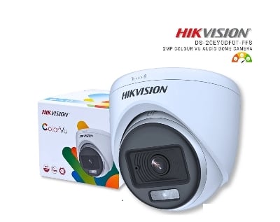 Picture of COLORVU HD-TVI CAMERA DS-2CE70DF0T-PFS 2MP 1080P, BUILT-IN RECORDING MIC  AUDIO