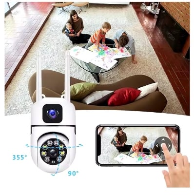 Picture of DUEL LENS 2MP+2MP OUT DOOR New Upgrade Version WiFi Mobile Full Hd Motion Detection Full Color
