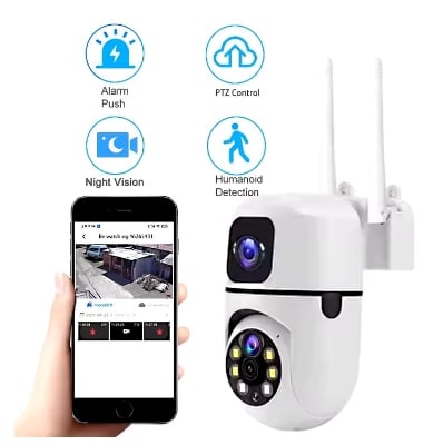 Picture of DUEL LENS 2MP+2MP OUT DOOR New Upgrade Version WiFi Mobile Full Hd Motion Detection Full Color